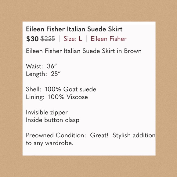 Eileen Fisher Italian Suede Skirt - Picture 13 of 13